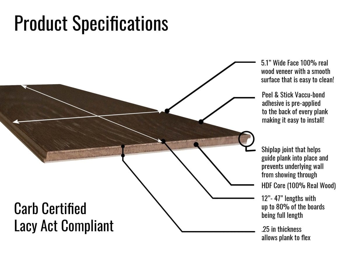 Classic Originals 1/4 in. x 5.1 in. Real Wood Easy Install Wall Panels - Cobalt (20 Sq. Ft.)