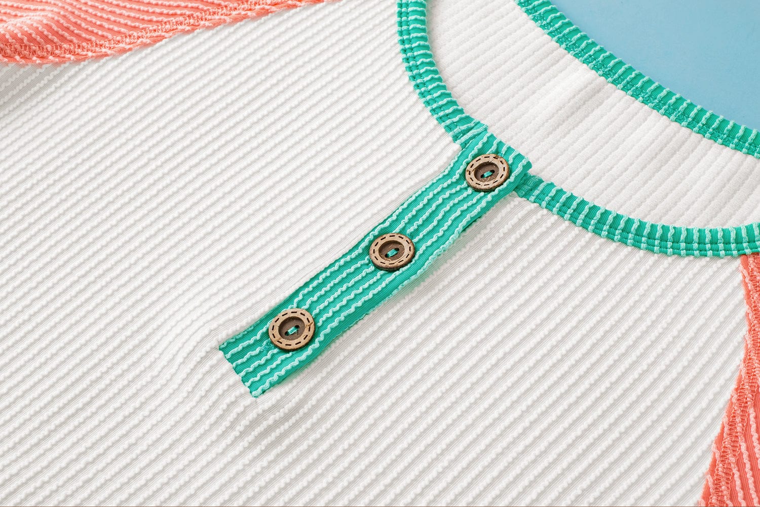 Contrast Color Henley