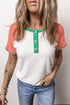 Contrast Color Henley
