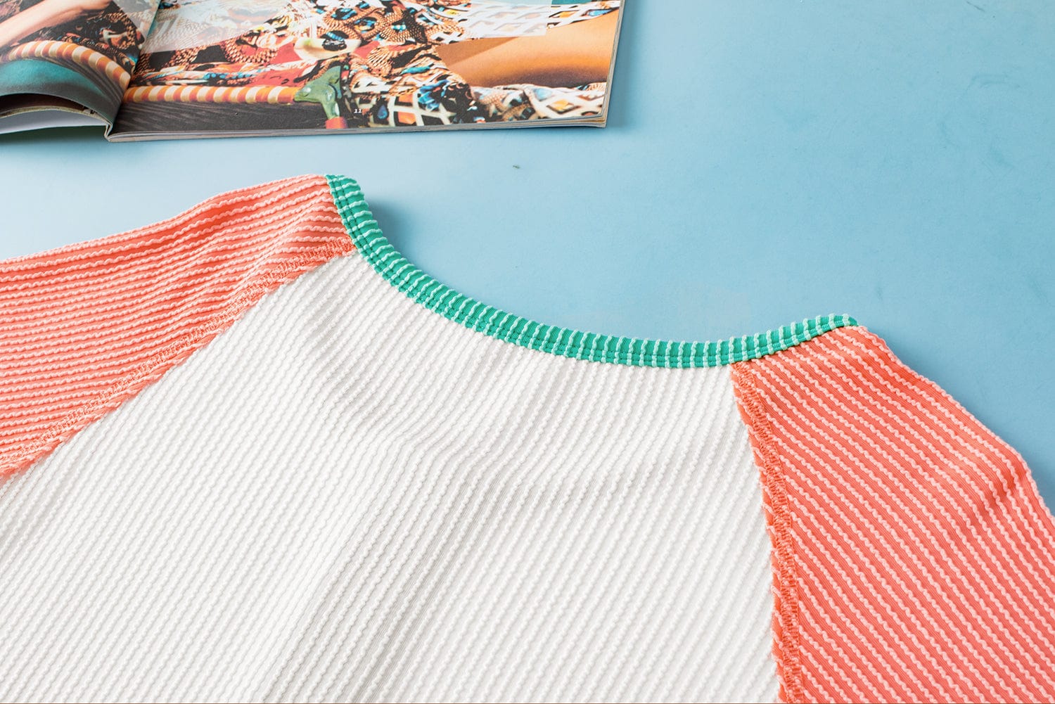Contrast Color Henley