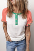 Contrast Color Henley