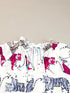 Ruffled V-Neck Tiger Print Top