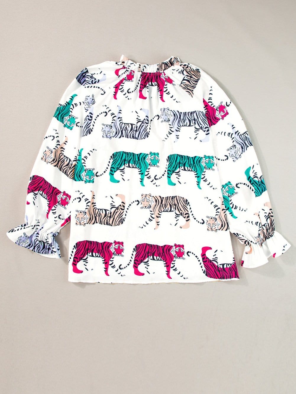 Casual Tiger Print Blouse