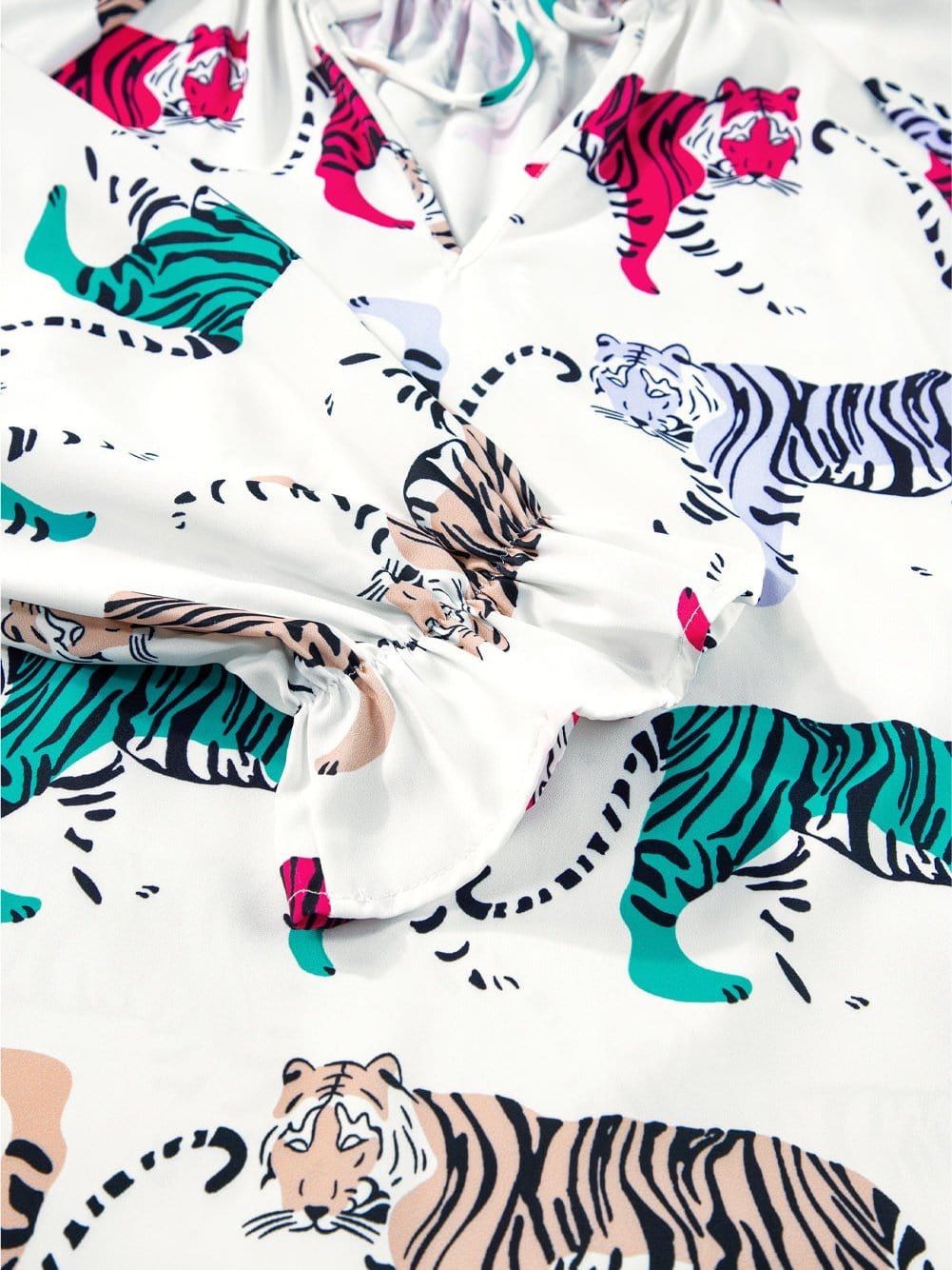 Casual Tiger Print Blouse