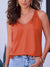 Satin Cami Top with V-Neckline
