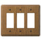 Placa de pared contemporánea de madera de roble medio con 3 balancines