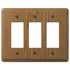 Placa de pared contemporánea de madera de roble medio con 3 balancines