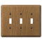 Placa de pared contemporánea de madera de roble medio con 3 palancas
