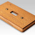 Placa de pared contemporánea de madera de roble medio con 3 palancas