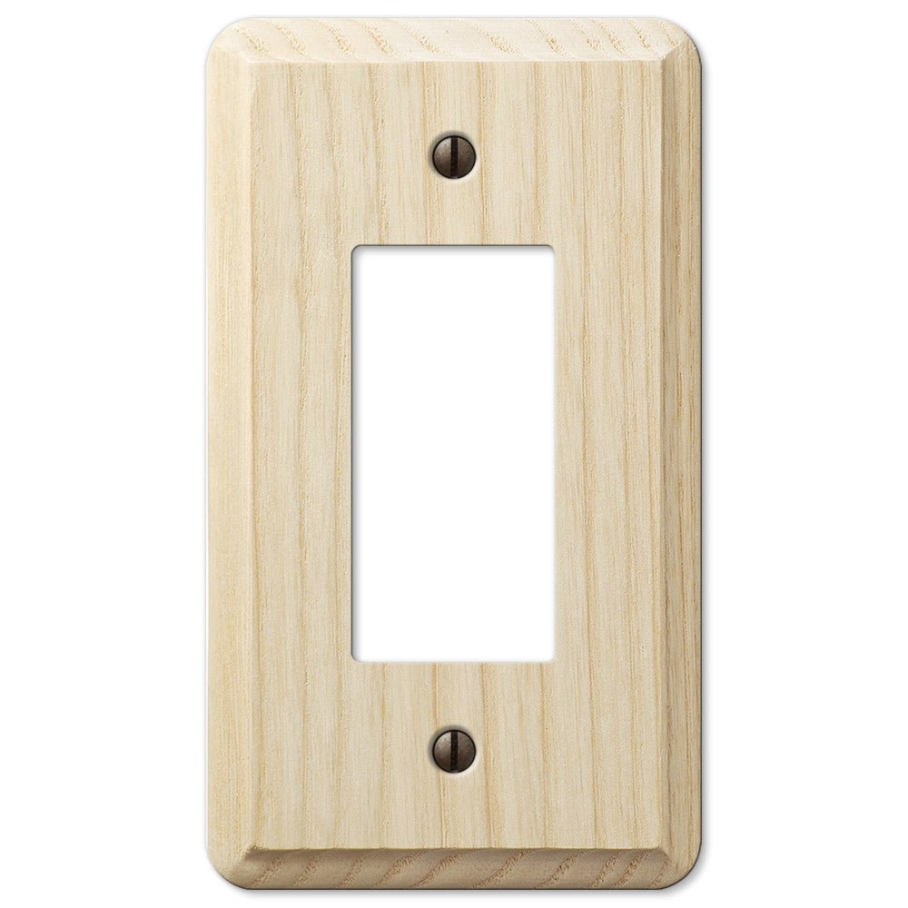Placa de pared contemporánea de madera de fresno sin terminar - 1 balancín