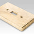 Placa de pared contemporánea de madera de fresno sin terminar - 1 balancín
