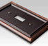 Placa de pared con conector para cable, fundición de bronce envejecido continental