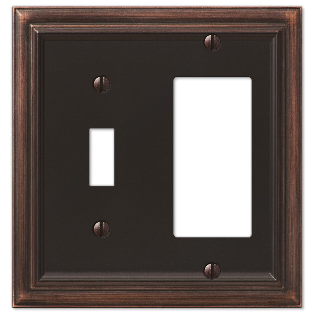 Fundición de bronce envejecido continental: 1 palanca/1 placa de pared basculante