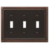 Fundición de bronce envejecido continental - Placa de pared con 3 palancas