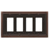 Fundición de bronce envejecido continental - Placa de pared de 4 balancines