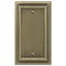 Fundición de latón cepillado continental - 1 placa de pared en blanco