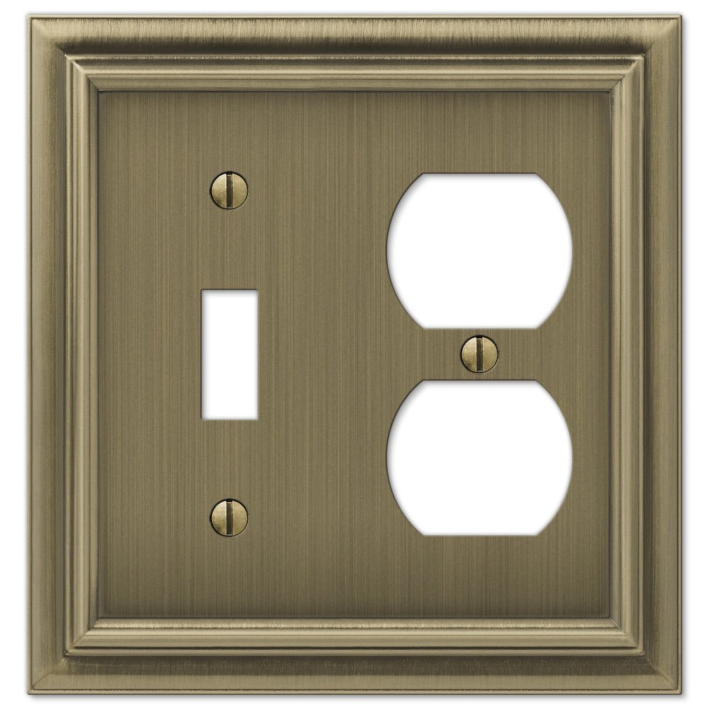 Fundición de latón cepillado continental: 1 palanca/1 placa de pared dúplex