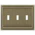 Placa de pared de latón fundido cepillado Continental con 3 palancas