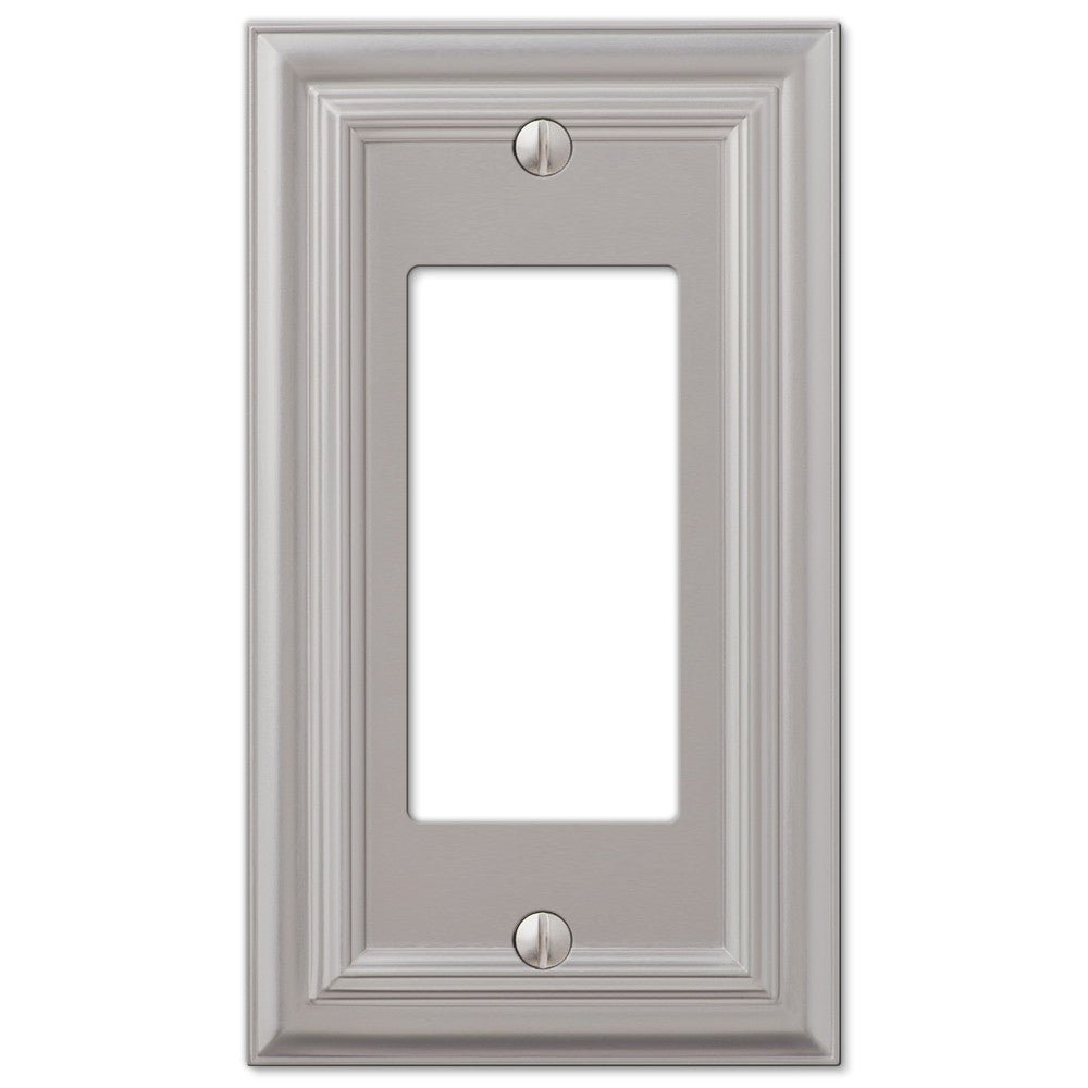 Placa de pared con 1 balancín fundido en níquel satinado continental