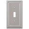 Continental Satin Nickel Cast - 1 Toggle Wallplate