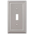 Continental Satin Nickel Cast - 1 Toggle Wallplate