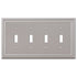 Placa de pared con 4 palancas de fundición de níquel satinado continental