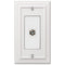 Placa de pared con conector para cable, de fundición blanca continental, 1 unidad