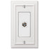 Placa de pared con conector para cable, de fundición blanca continental, 1 unidad
