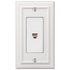 Placa de pared con toma de teléfono de color blanco continental