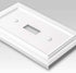 Placa de pared con toma de teléfono de color blanco continental