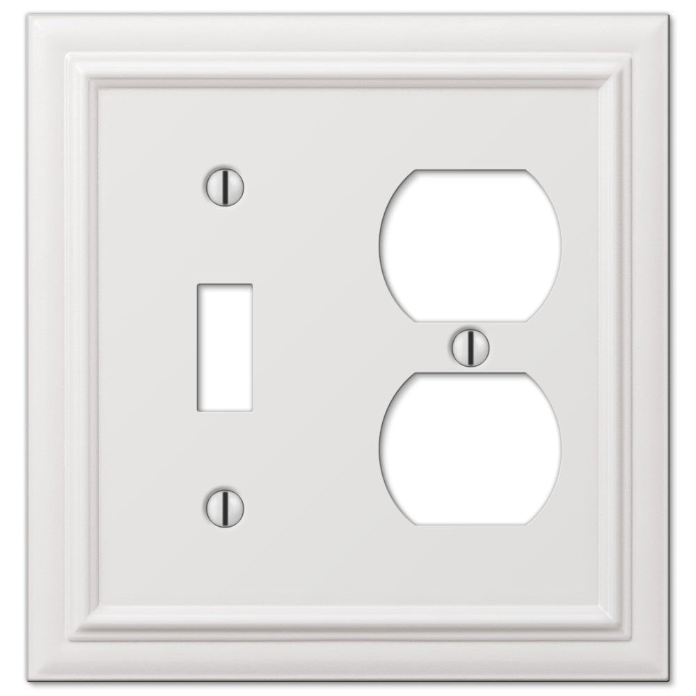Fundido blanco continental - 1 palanca / 1 placa de pared dúplex