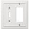 Placa de pared con 1 interruptor y 1 interruptor basculante de fundición blanca continental
