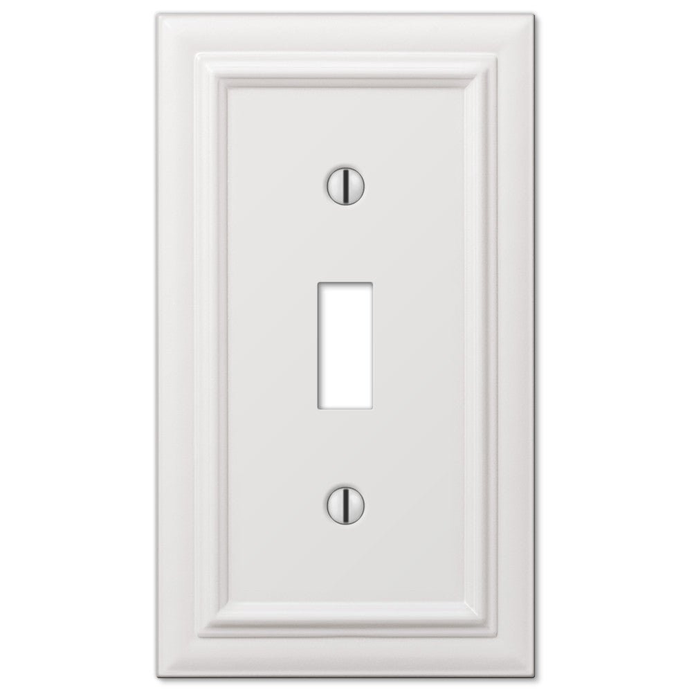 Placa de pared de 1 palanca de fundición blanca continental