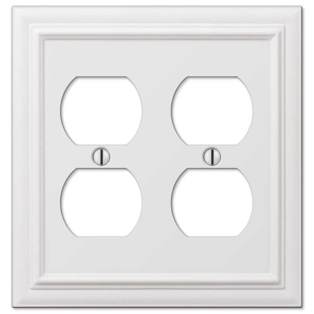 Continental White Cast - 2 Duplex Wallplate