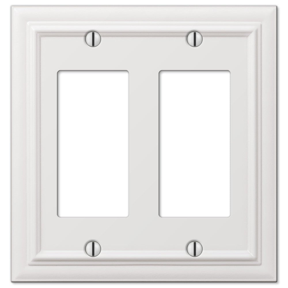 Placa de pared de 2 balancines de fundición blanca continental