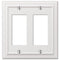 Placa de pared de 2 balancines de fundición blanca continental