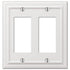 Placa de pared de 2 balancines de fundición blanca continental