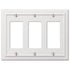 Placa de pared de 3 balancines de fundición blanca continental