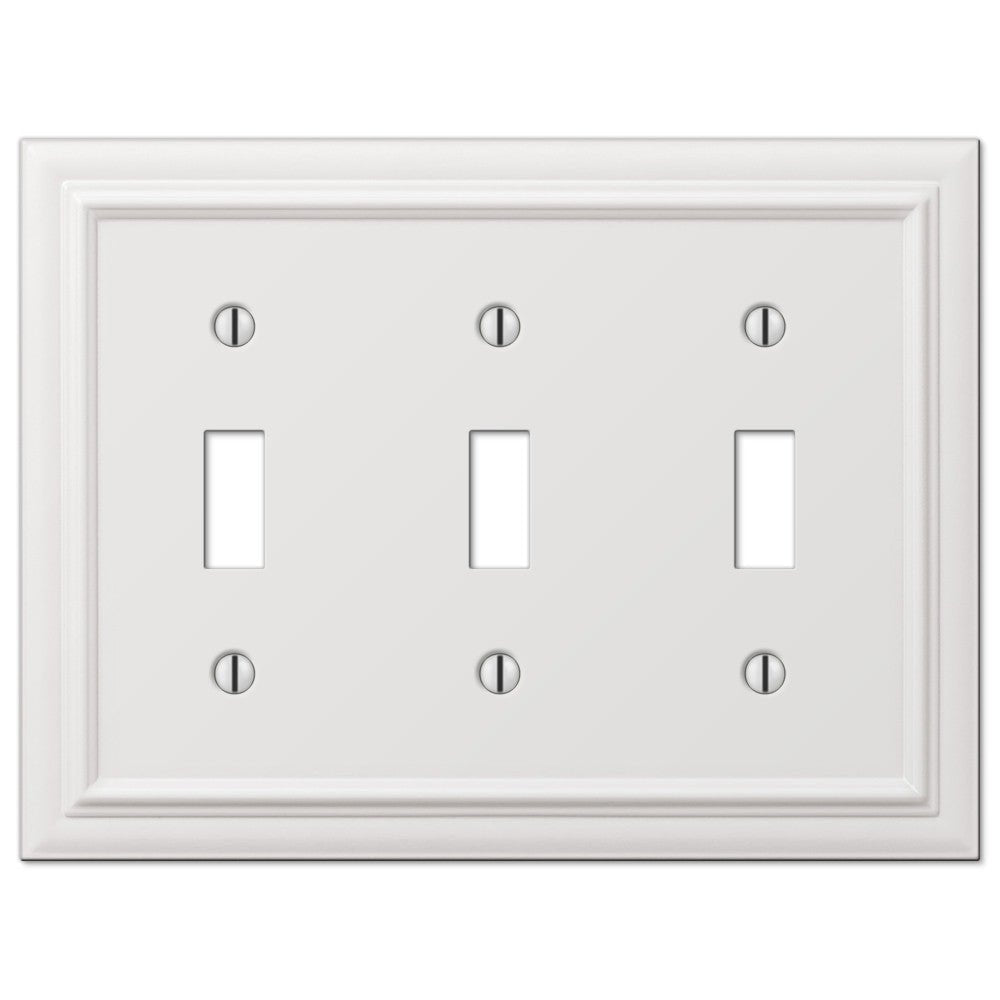 Placa de pared de 3 palancas de fundición blanca continental