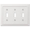 Placa de pared de 3 palancas de fundición blanca continental