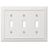 Placa de pared de 3 palancas de fundición blanca continental