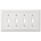 Placa de pared de 4 palancas de fundición blanca continental