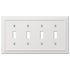 Placa de pared de 4 palancas de fundición blanca continental
