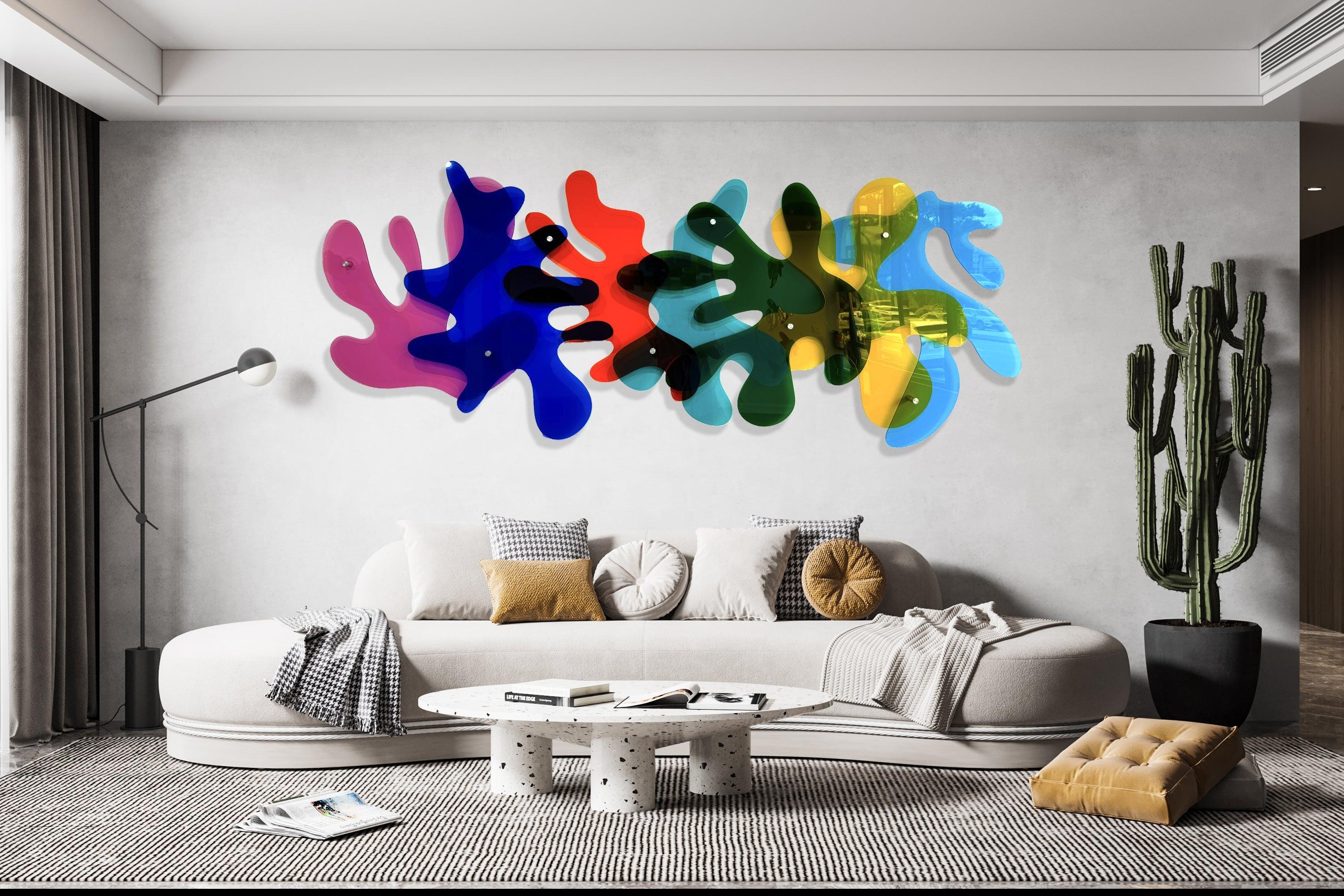 Corals Transparent Acrylic Art Wall Sculpture 3D Decor