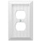 Placa de pared dúplex de material compuesto blanco Cottage