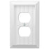 Placa de pared dúplex de material compuesto blanco Cottage