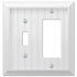 Placa de pared compuesta Cottage White: 1 palanca y 1 balancín
