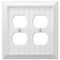 Placa de pared compuesta de dos piezas en color blanco Cottage