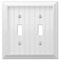 Placa de pared de 2 palancas de composite blanco Cottage