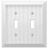 Placa de pared de 2 palancas de composite blanco Cottage